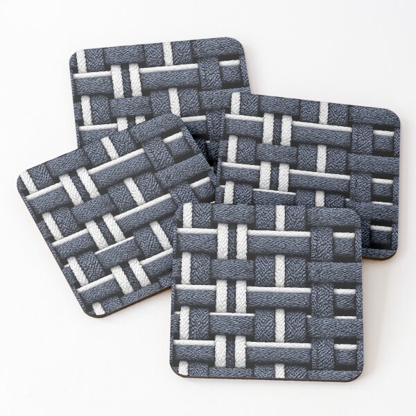 Item preview, Midnight Denim and White Stitched Weave Art designed and sold by Piotrek0001.
