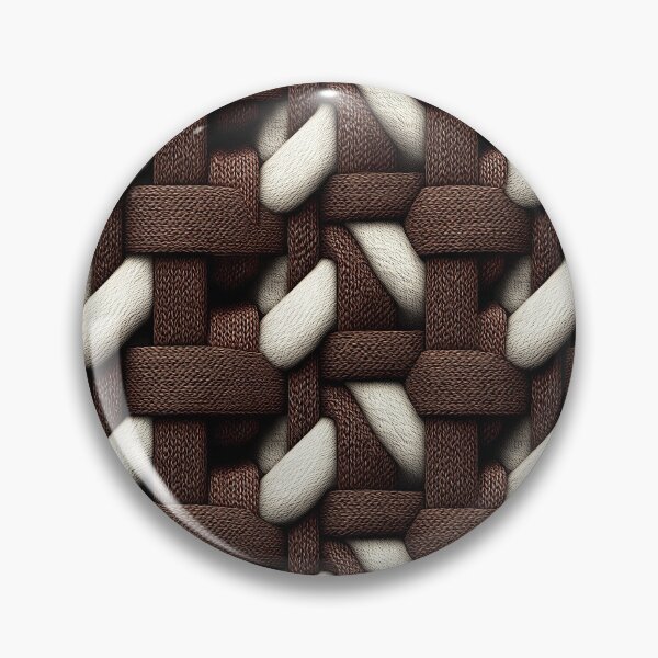 Item preview, Chocolate Brown and White Threaded Weave Art designed and sold by Piotrek0001.