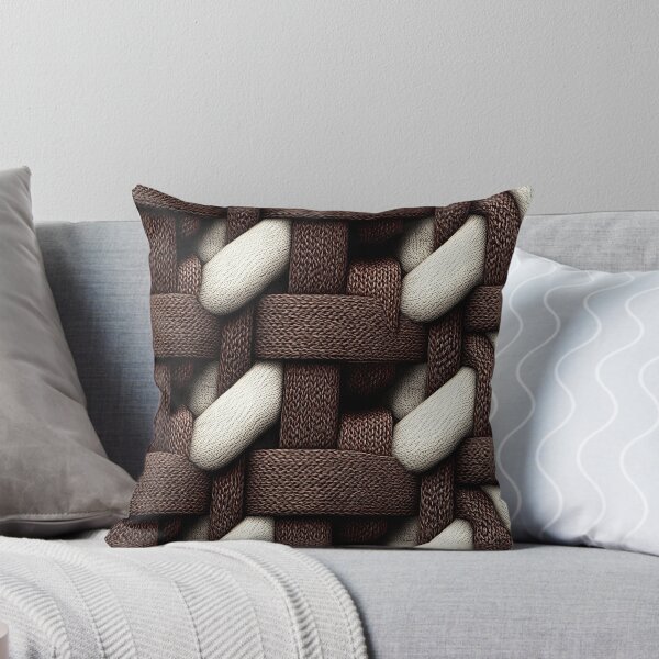 Item preview, Chocolate Brown and White Threaded Weave Art designed and sold by Piotrek0001.