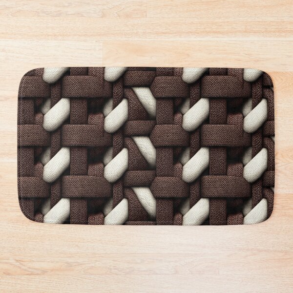 Item preview, Chocolate Brown and White Threaded Weave Art designed and sold by Piotrek0001.