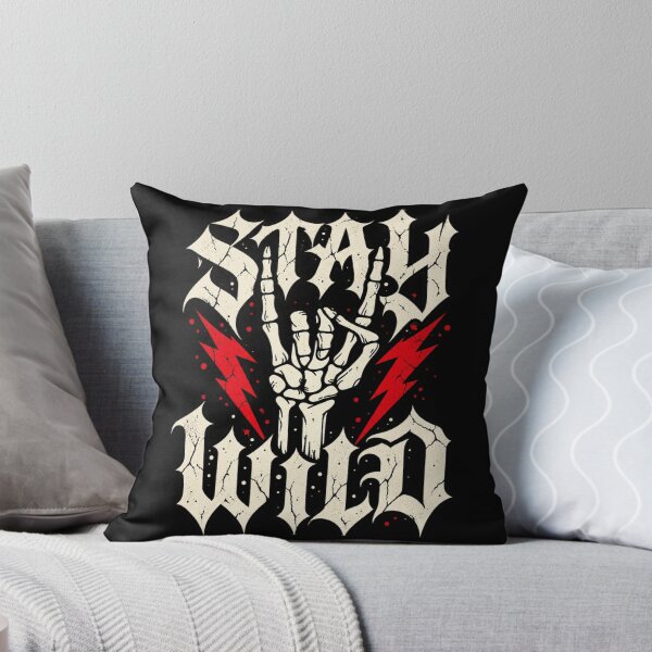 Item preview, Stay Wild Skeleton Hand and Lightning Gothic Streetwear Design designed and sold by DesignsDominus.