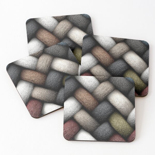 Item preview, Diagonal Earth Tone Wool Knit Braid Pattern designed and sold by Piotrek0001.