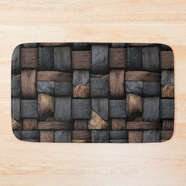 Item preview, Charred Dark Wood and Leather Weave Art designed and sold by Piotrek0001.