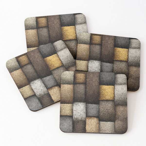 Item preview, Heather Grey and Gold Wool Tweed Weave designed and sold by Piotrek0001.