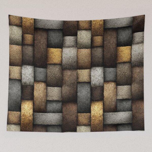 Item preview, Heather Grey and Gold Wool Tweed Weave designed and sold by Piotrek0001.