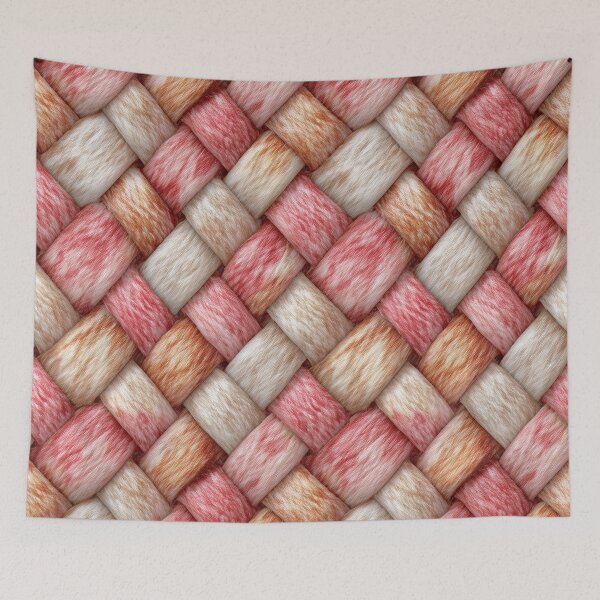 Item preview, Soft Pastel Pink and Cream Knit Braid designed and sold by Piotrek0001.