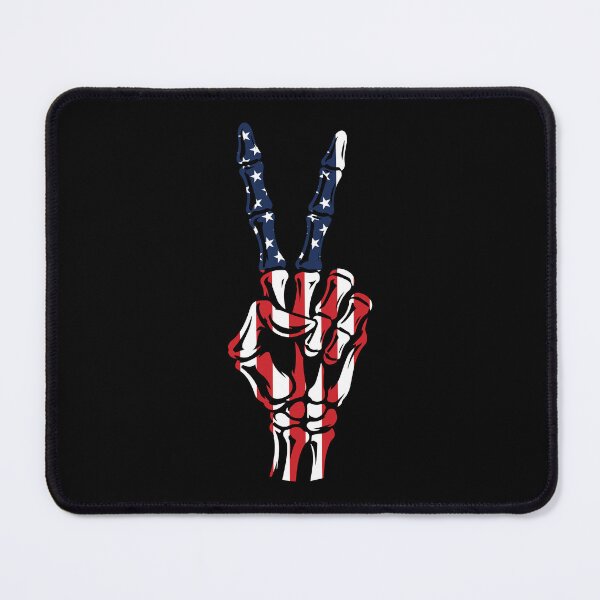 Item preview, Skeleton Peace Sign - American Flag Peace Hand designed and sold by Marshallamoakohene.