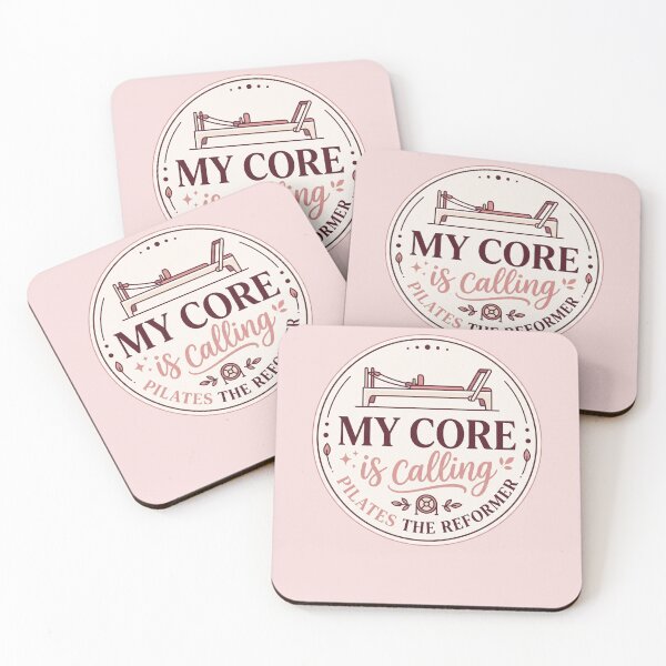 Item preview, My Core Is Calling Pilates The Reformer Retro Graphic designed and sold by REFORMER & COFFEE STUDIO.