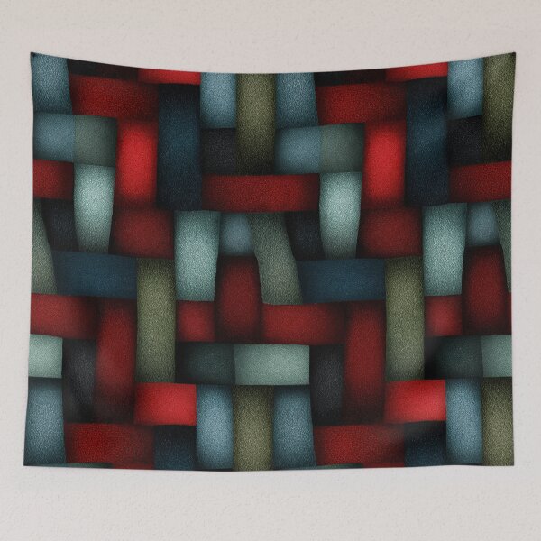 Item preview, Deep Teal and Crimson Shadow Strap Weave designed and sold by Piotrek0001.