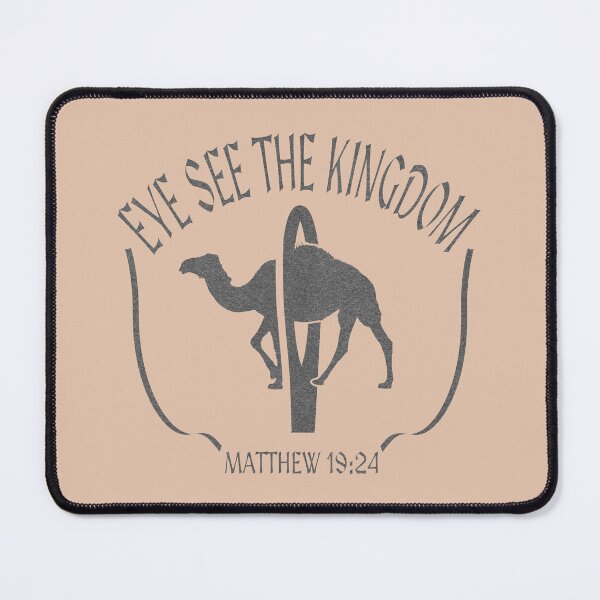 Item preview, Parables - Eye See the Kingdom | Camel Through Eye of the Needle - Not a innuendo but wordplay or pun with I & Eye | Matthew 19:24 & Mark 10 25 Grey designed and sold by ZechJohnRB.