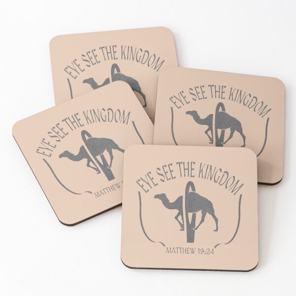 Item preview, Parables - Eye See the Kingdom | Camel Through Eye of the Needle - Not a innuendo but wordplay or pun with I & Eye | Matthew 19:24 & Mark 10 25 Grey designed and sold by ZechJohnRB.