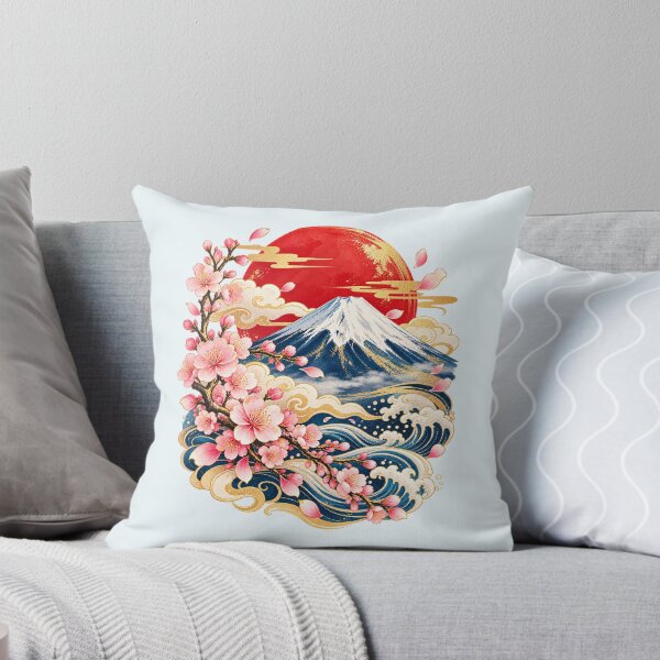 Item preview, Mount Fuji with Sakura, Waves and Red Sun designed and sold by MetaModel Editions.