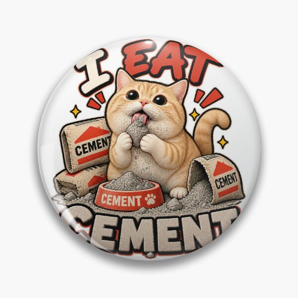 Item preview, Funny I Eat Cement Cursed Cat Meme Design with Oddly Specific Humor ⭐⭐⭐⭐⭐ designed and sold by FilthyOldHag.