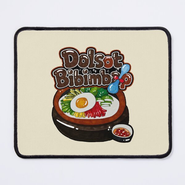 Item preview, Hand-Drawn Dolsot Bibimbap with Retro Lettering designed and sold by lazypencil.art.