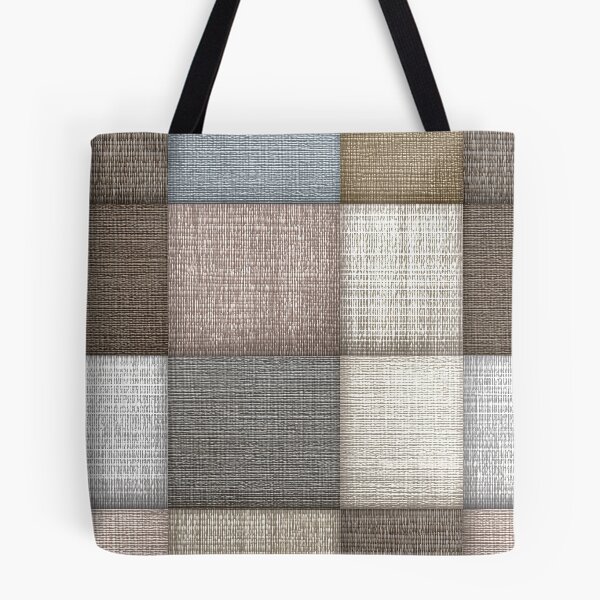 Item preview, Neutral Linen Patchwork Woven Squares Art designed and sold by Piotrek0001.