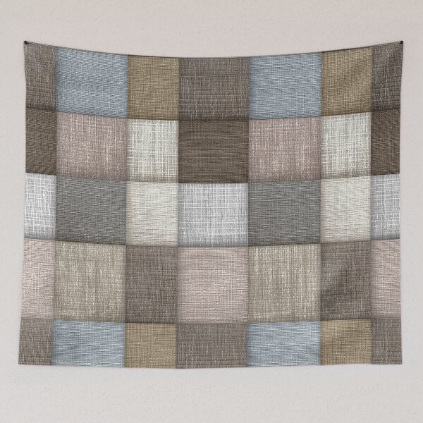 Item preview, Neutral Linen Patchwork Woven Squares Art designed and sold by Piotrek0001.