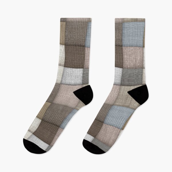 Item preview, Neutral Linen Patchwork Woven Squares Art designed and sold by Piotrek0001.