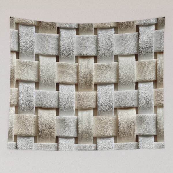 Item preview, Minimalist White Sculptural Strap Weave Art designed and sold by Piotrek0001.
