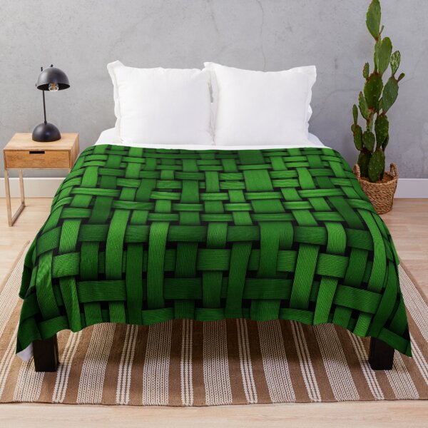 Item preview, Vibrant Emerald Green Basket Weave Texture designed and sold by Piotrek0001.