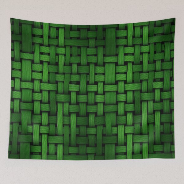 Item preview, Vibrant Emerald Green Basket Weave Texture designed and sold by Piotrek0001.