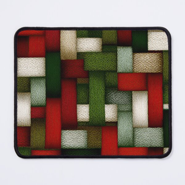 Item preview, Festive Cranberry and Forest Green Strap Weave designed and sold by Piotrek0001.