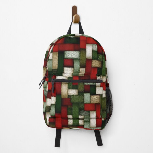 Item preview, Festive Cranberry and Forest Green Strap Weave designed and sold by Piotrek0001.