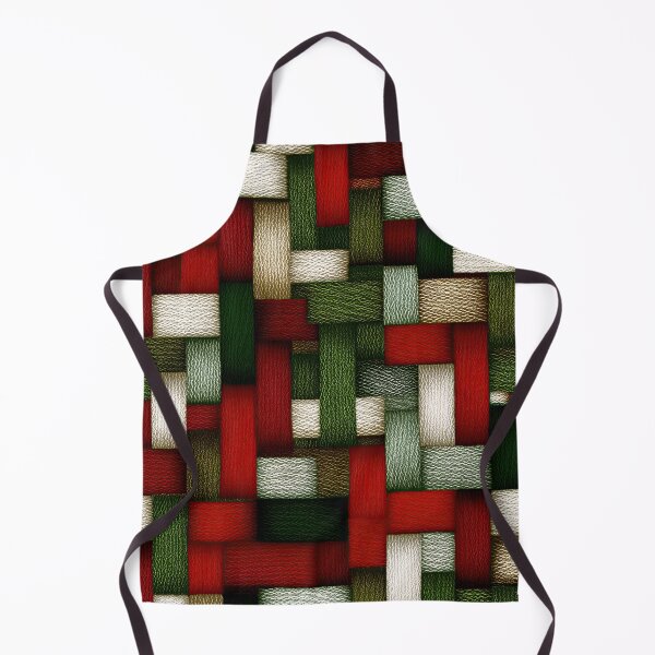 Item preview, Festive Cranberry and Forest Green Strap Weave designed and sold by Piotrek0001.
