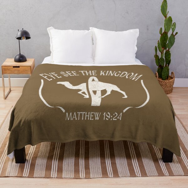 Item preview, Parables - Eye See the Kingdom | Camel Through Eye of the Needle - Not a innuendo but wordplay or pun with I & Eye | Matthew 19:24 & Mark 10 25 white designed and sold by ZechJohnRB.