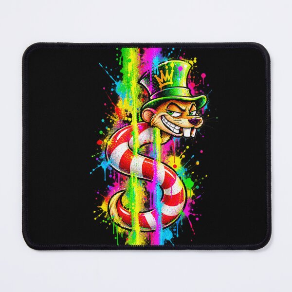 Item preview, Lord Cash – Neon Graffiti Rat King, Colorful Street Art & Pop Art - PLUSHIWORLD designed and sold by PLUSHIWORLDtm.