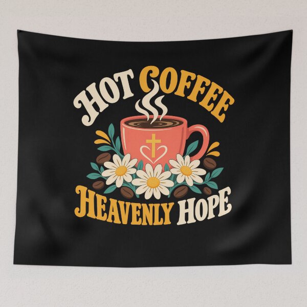 Item preview, Hot Coffee Heavenly Hope Christian designed and sold by ShirTomDesigns.