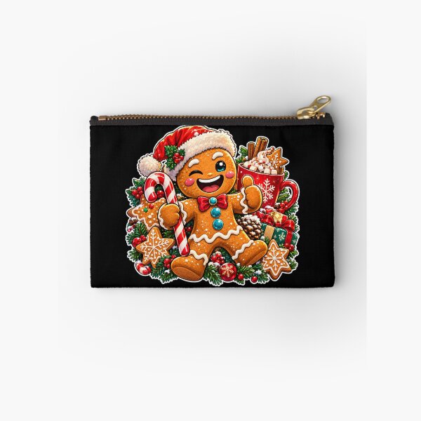 Artikelvorschau, Frecher Lebkuchenmann mit Weihnachtsmütze und Zuckerstange entworfen und verkauft von Playful-Monster.