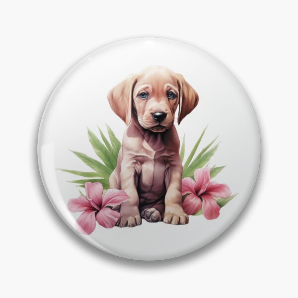 Item preview, Pink Lily Puppy | Elegant Floral Aesthetic Art designed and sold by Mandayartstudio.