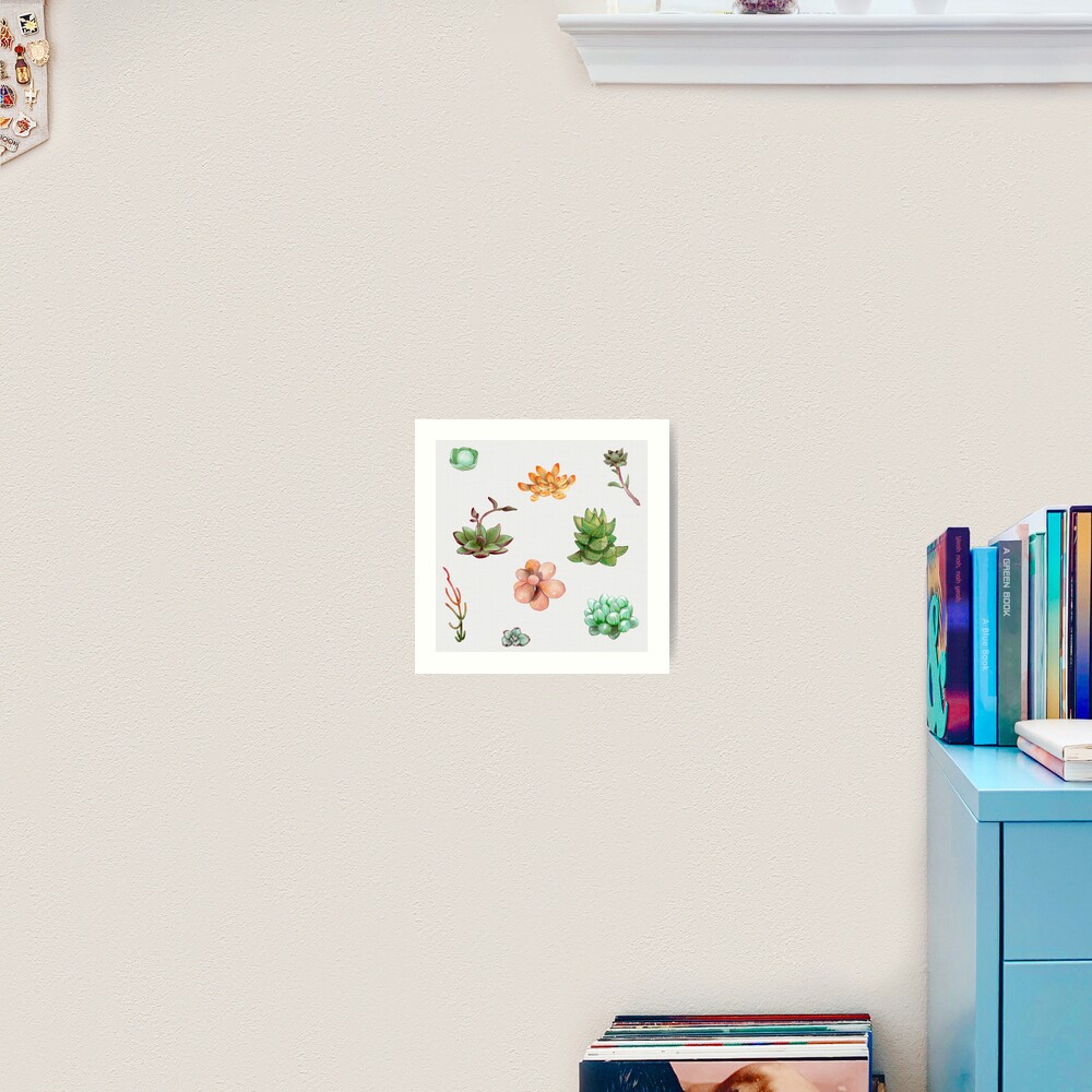 Bubbly Succulents Art Print
