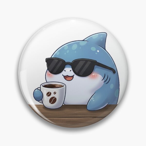 Item preview, Coffee First Shark designed and sold by Nature's Chibis.