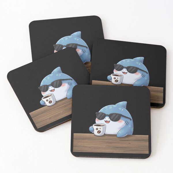 Item preview, Coffee First Shark designed and sold by Nature's Chibis.