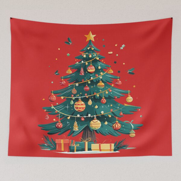 Item preview, Festive Decorated Christmas Tree with Gifts designed and sold by colorful-white.