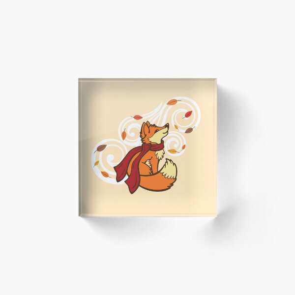 Autumn Fox Acrylic Block