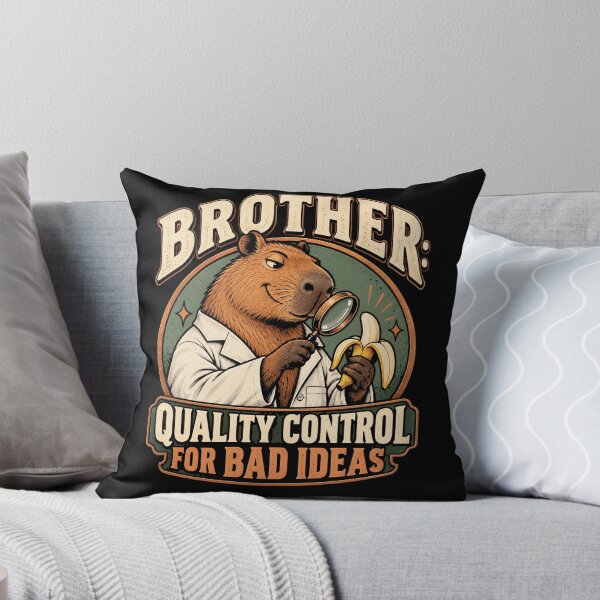 Item preview, Brother Quality Control For Bad Ideas Capybara Funny Sibling Gift designed and sold by FolkGraphics.