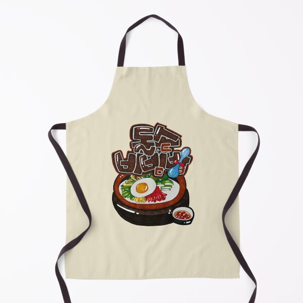 Item preview, Hand-Drawn Dolsot Bibimbap with Retro Korean Lettering designed and sold by lazypencil.art.