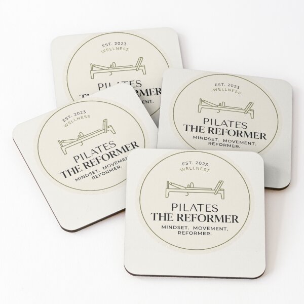 Item preview, Minimalist Est 2023 Wellness Mindset Movement Reformer Pilates Sticker designed and sold by REFORMER & COFFEE STUDIO.
