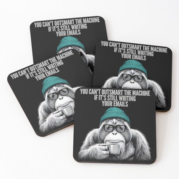 Item preview, You Can't Outsmart The Machine - AI Humor Orangutan designed and sold by Per My Last Nerve Studio.