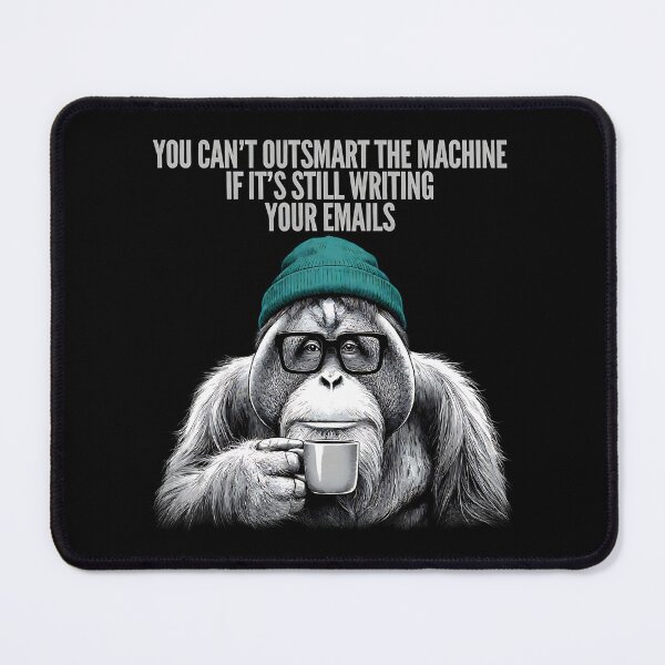 Item preview, You Can't Outsmart The Machine - AI Humor Orangutan designed and sold by Per My Last Nerve Studio.