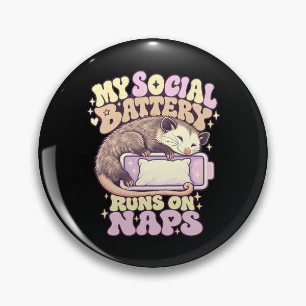 Item preview, My Social Battery Runs On Naps Opossum Introvert Sleep Napper designed and sold by FolkGraphics.
