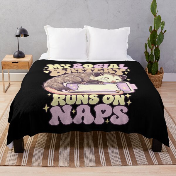 Item preview, My Social Battery Runs On Naps Opossum Introvert Sleep Napper designed and sold by FolkGraphics.