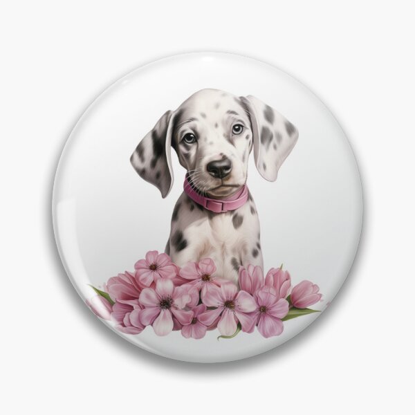 Item preview, Pink Lily Puppy | Elegant Floral Aesthetic Art designed and sold by Mandayartstudio.