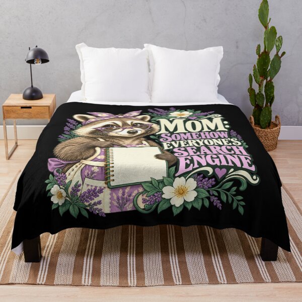 Item preview, Mom: Somehow Everyone's Search Engine Funny Mom Raccoon Gift designed and sold by FolkGraphics.