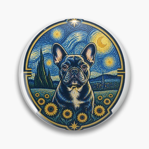 Item preview, French Bulldog Silhouette with Starry Night Sky Artistic Design PERFECT GIFT FOR YOU AND FRIENDS designed and sold by dejan1471.