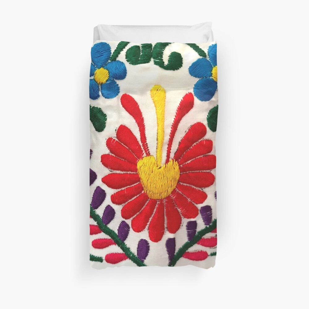 Mexican Flowers Duvet Cover