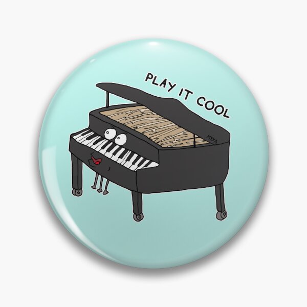 Item preview, Play It Cool | Funny Piano Visual Pun Music Sticker designed and sold by MyxaART.