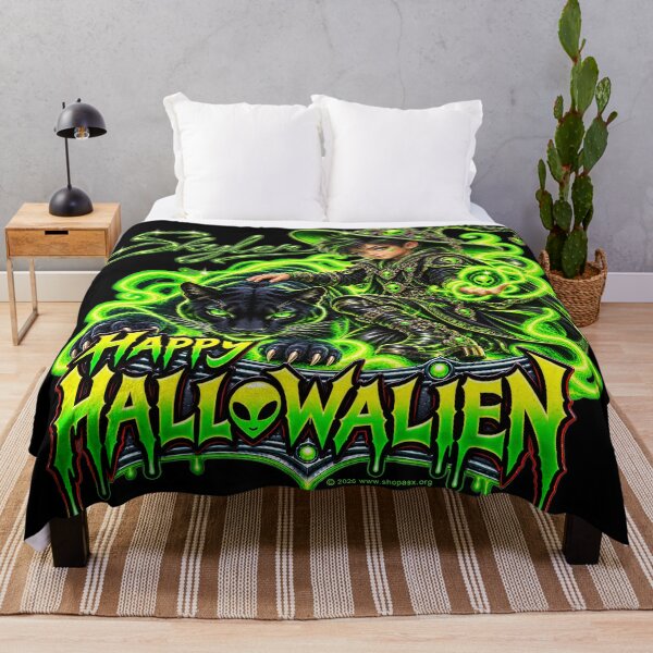 Item preview, Happy Hallowalien Skyler Alien Warlock Halloween designed and sold by ASX Research Merch.